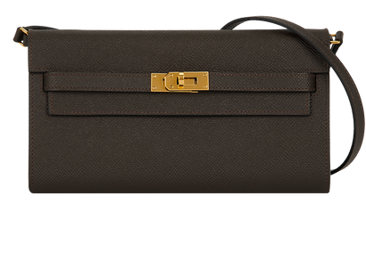 Kelly To Go in Epsom Macassar, front view